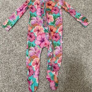 Posh Peanut Bamboo Vibrant Floral Footie